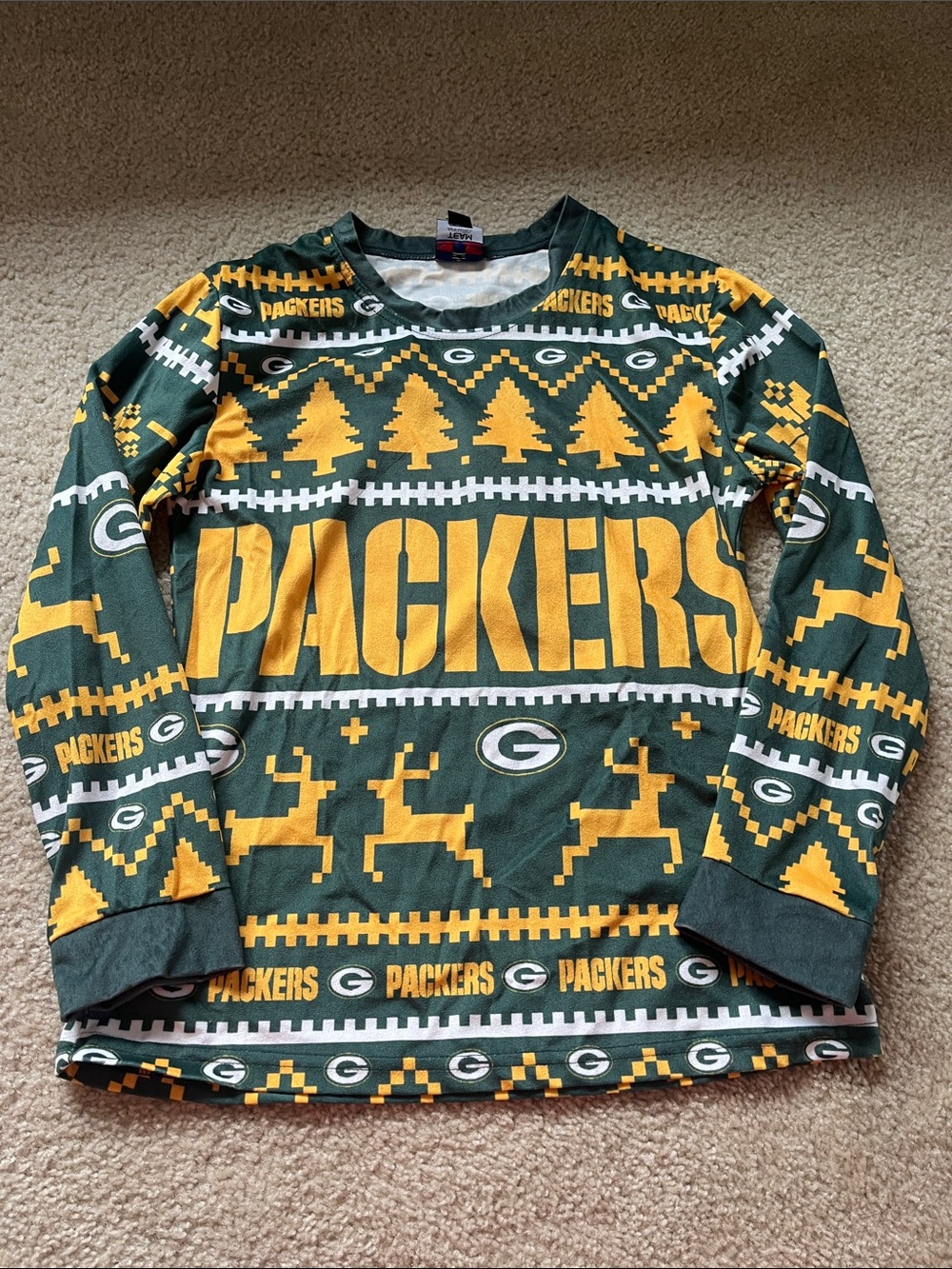 Green Bay Packers Holiday Pajama Set - Picture 2 of 8